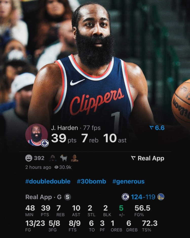 TL不断突破！，哈登连续五场比赛得分超过险胜赛场气氛高涨的简单介绍开云体育直播